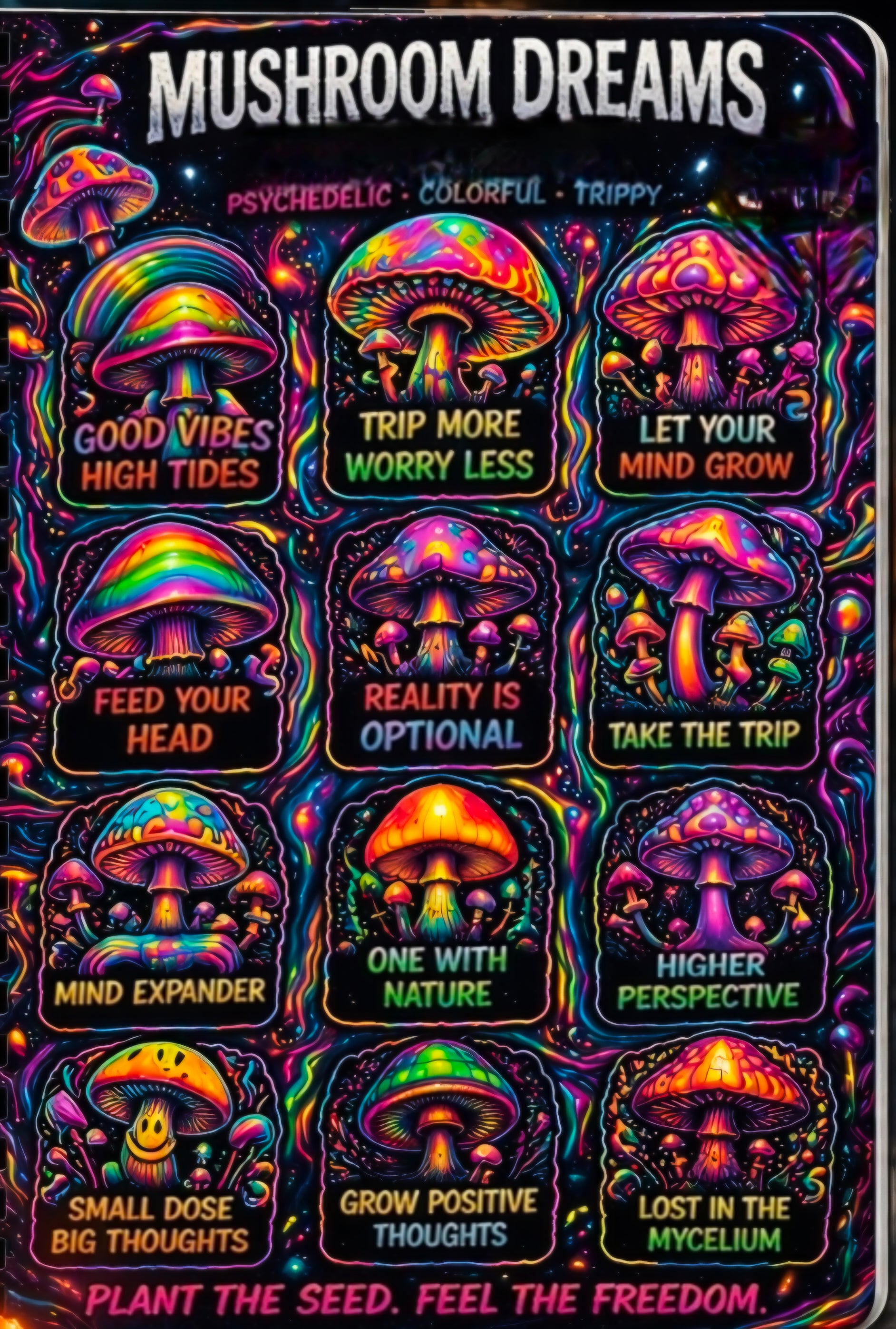 Dab Dimensions™  Mushroom Dreams Sticker Book – Vol. 1