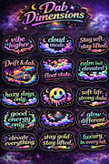 Dab Dimensions “Cloud 9” Trippy Sticker Pack