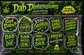 Dab Dimensions™ Stay Dabbin Sticker Pack – Neon Slime Psychedelic Sticker Collection