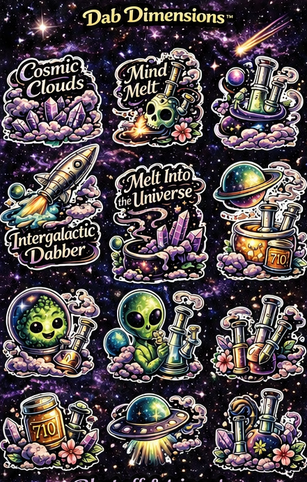 Dab Dimensions™   Cosmic Sticker Book