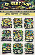 Dab Dimensions Desert Trip Sticker Pack
