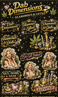 Dab Dimensions™ Glamorous & Lifted Sticker Pack – Luxury Diamond Psychedelic Sticker Collection