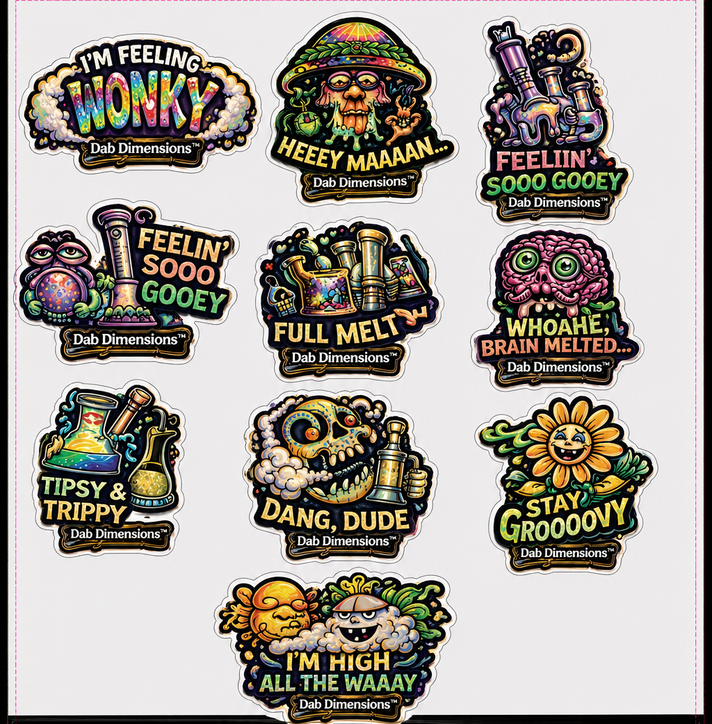 Im Feeling Wonky Trippy Sticker Pack