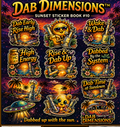 Dab Dimensions™ Sunset Sticker Book  – Psychedelic Beach Sticker Pack
