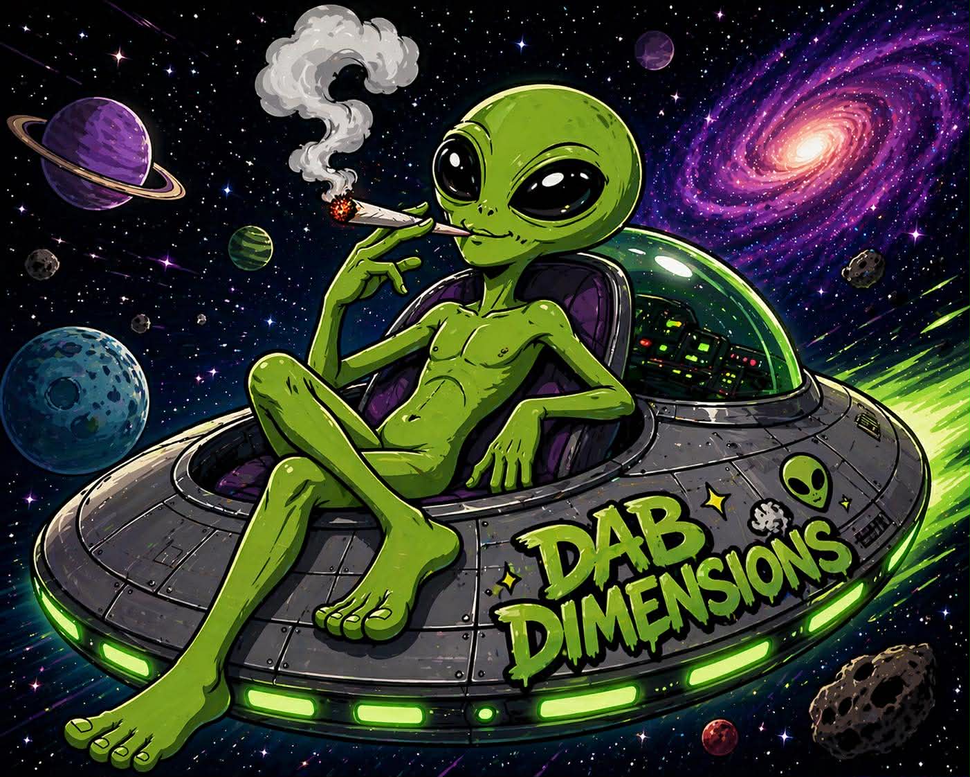 Dab Dimensions™ Cosmic Vibes Bundle – 3 Psychedelic Sticker Pack Collection