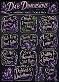 Dab Dimensions Amethyst Haze Trippy Sticker Pack – Vol. 1
