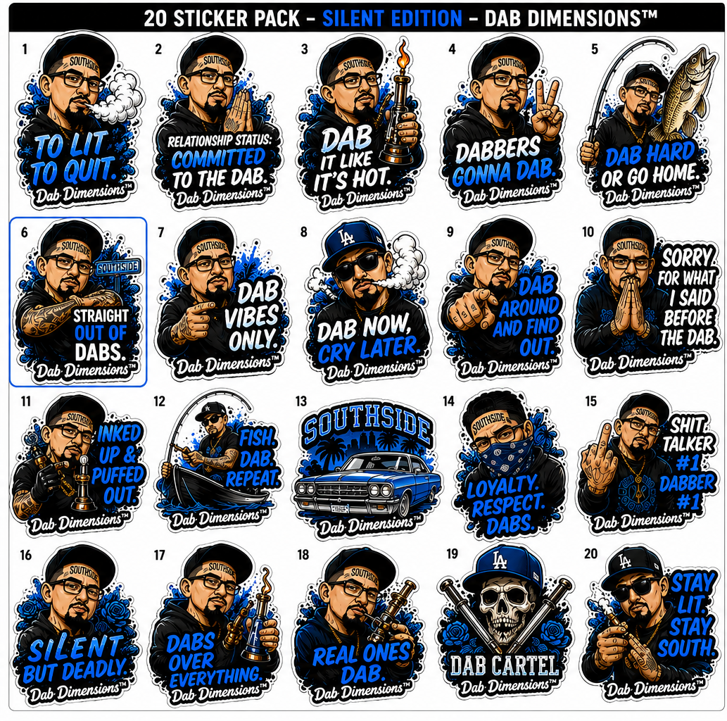 Dab Dimensions™ Custom Sticker Pack – Personalized Psychedelic Sticker Collection