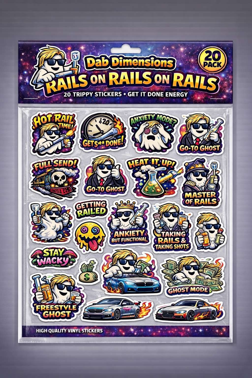 Dab Dimensions™ Custom Sticker Pack – Personalized Psychedelic Sticker Collection