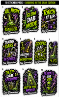 Dab Dimensions™ Dabbing in the Dark Edition – Glow Psychedelic Sticker Pack