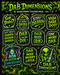Dab Dimensions™ Alien Trippy Sticker Pack – Vol. 2